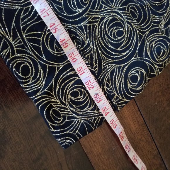 Kitty Black/Shimmering Gold/Mesh Long Evening Dress - Picture 7 of 11